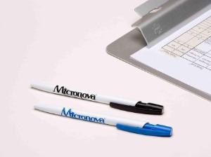 Retractable ballpoint pen, blue/black