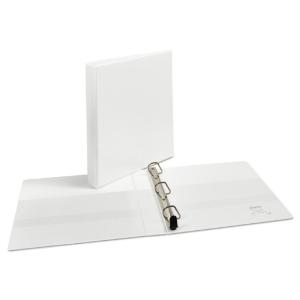 Avery nonstick heavy-duty round ring view binder, 1" capacity, white