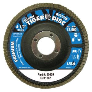 Tiger Disc Angled Style Flap Discs, Weiler