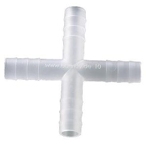 Cylindrical Barbed Cross Connectors, PVDF