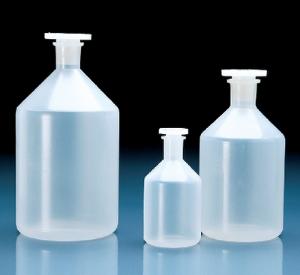 Reagent Bottles with Stoppers, Polypropylene, Narrow Mouth, BrandTech