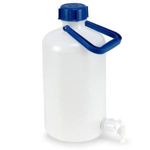 Carboy with spigot and handle, heavy walled, narrow-mouth, HDPE
