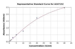 Representative standard curve for Rat CA19-9 ELISA kit (A247152)