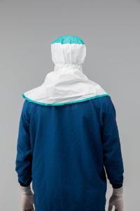 SMS hood, open face, individually packaged, white, small/medium