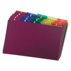 Oxford® Durable Poly A-Z Card Guides, Essendant LLC MS