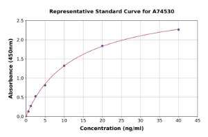 Representative standard curve for Human alpha II Spectrin Breakdown Product 145 ELISA kit (A74530)