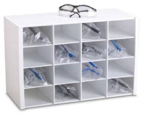 16-Compartment Safety Glasses Holder, PVC, TrippNT