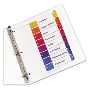 Avery® Ready Index® Contemporary Multicolor Table of Contents Dividers