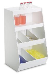 Storage Bin with Eight Adjustable Compartments and Two Shelves, PVC, TrippNT