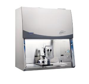 Purifier Cell Logic+ Class II Type A2 Biosafety Cabinet, Shown with Microscope