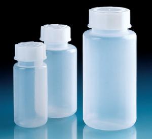 VITLAB® Laboratory Bottles, LDPE, Wide Mouth, with Screw Caps, PP, BrandTech