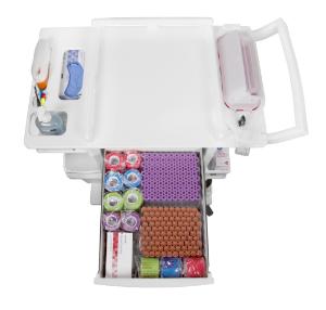Phlebotomy pro cart, top view