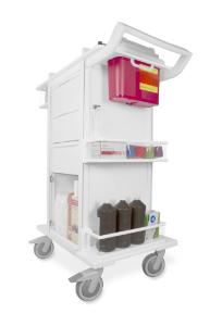 Phlebotomy pro cart, side view