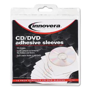 Innovera® Adhesive CD/DVD Holders, Essendant
