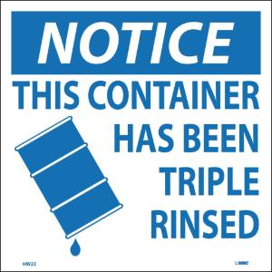 Notice—This Container Has Been Triple Rinsed