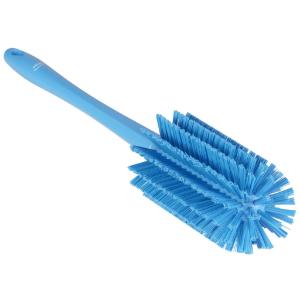 Pipe brush with handle, medium, blue