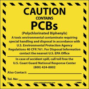 Caution—Contains PCBs