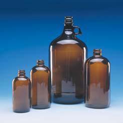 Safety-Coated Reagent Bottles, Amber, Narrow Mouth, WHEATON®, DWK Life Sciences