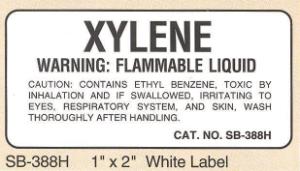 Specialty Warning Label Xylene