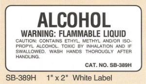 Specialty Warning Label Alcohol