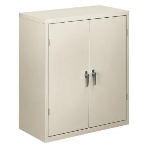 Storage cabinet, 2 adjustable shelves, 36×18×42, light gray