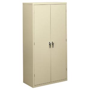 Storage cabinet, 5 adjustable shelves, 36×18×72, putty