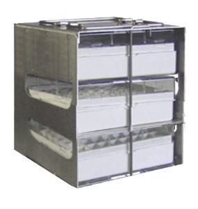VWR Aluminum rack 1×3 for 2 boxes
