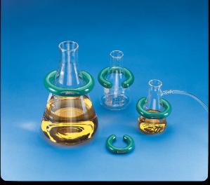 SP Bel-Art 'C'-Shape Open Lead Ring Flask Weights with Vikem® Vinyl Coating, Bel-Art Products, a part of SP