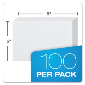Oxford unruled index cards, 5×8, white, 100/pack