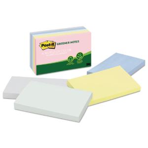 Post-it® Greener Notes Original Recycled Note Pads, Essendant