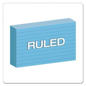 Oxford ruled index cards, 3×5, blue, 100/pack