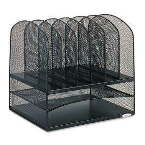 Safco® Onyx™ Mesh Desk Organizer With Two Horizontal/Six Upright Sections