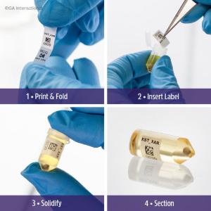 Chemical-Resistant Labels for Resin Embedding