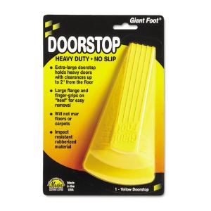 Master caster giant foot doorstop, safety yellow