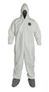 Dupont ProShield 60 Coveralls with Standard Hood and Attached Skid Resistant Boots