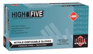 High Five General Purpose Nitrile Gloves Powder-Free Blue 4.0 mil Microflex