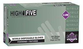 High Five General Purpose Nitrile Gloves Lightly Powdered Microflex