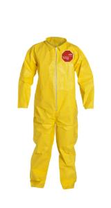 DuPont Tychem 2000 Coveralls with Laydown Collar and Open Wrists and Ankles Serged Seams