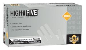 High Five General Purpose Nitrile Gloves Powder-Free Cobalt Microflex