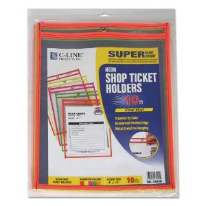 C-Line® Shop Ticket Holder with Reinforced Edges, Essendant