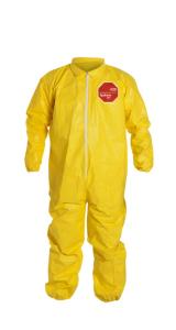 DuPont Tychem 2000 Coveralls with Laydown Collar and Elastic Wrists and Ankles Serged Seams