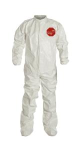 DuPont Tychem 4000 Coveralls with Attached Socks Taped Seams