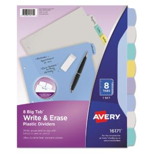 Avery® Translucent Durable Write-On Reference Index Dividers