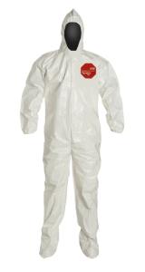 DuPont Tychem 4000 Coveralls with Standard Hood and Attached Socks