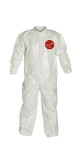 DuPont Tychem 4000 Coveralls with Laydown Collar and Elastic Wrists and Ankles Bound Seams