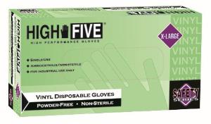 High Five Industrial Grade Disposable Vinyl Gloves Powder-Free Microflex