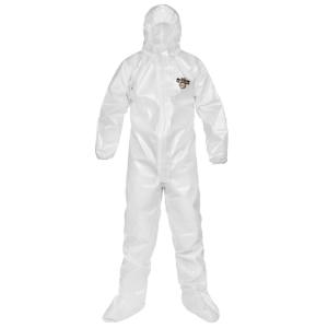 ChemMax® 2 Chemical Protective Disposable Coverall with Respirator-Fit Hood, Storm Flap, Elastic Wrists and Attached Boots