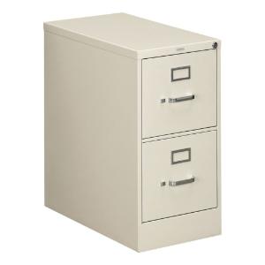 Hon 310 series two-drawer, full-suspension file, letter, 26-1/2d, light gray