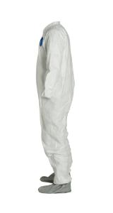 DuPont Tyvek 400 Coveralls with Elastic Wrists and Attached Skid Resistant Boots Side 2