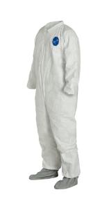 DuPont Tyvek 400 Coveralls with Elastic Wrists and Attached Skid Resistant Boots Side 3